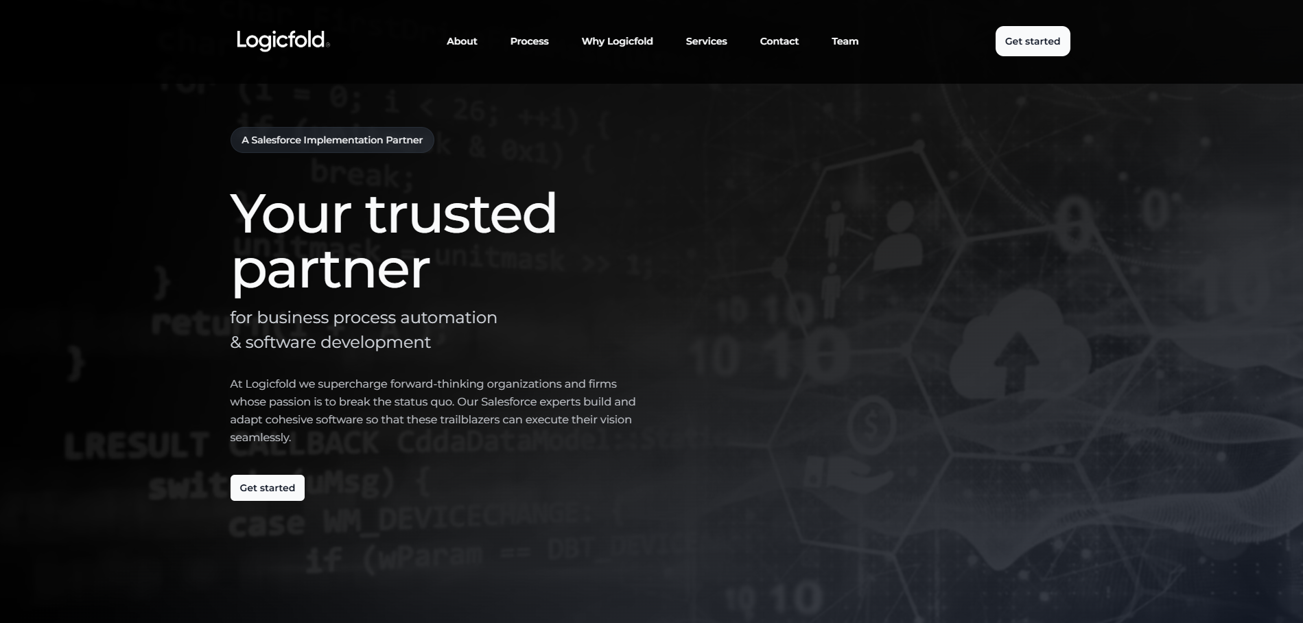 Screenshot of Logicfold website